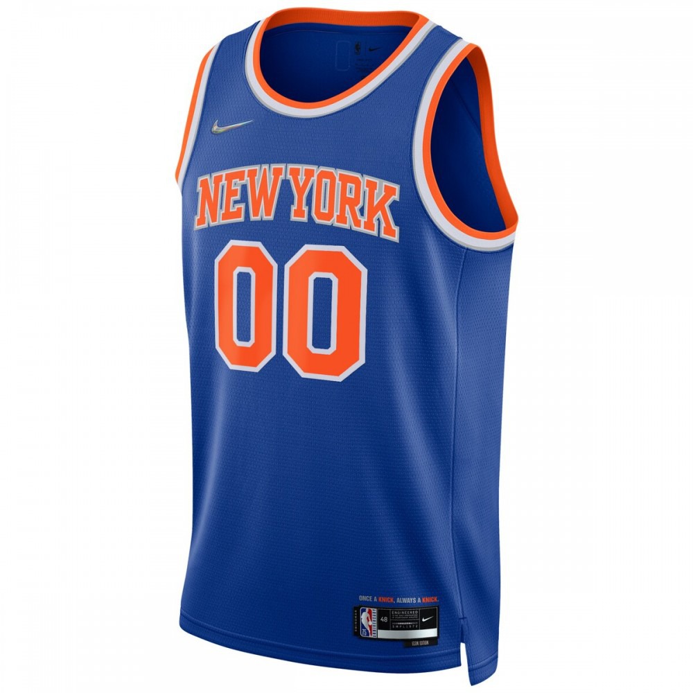 New York Knicks 2021/22 Diamond Swingman Custom Jersey - Icon Edition - Blue-Pro Kit Vault | Brand New 26/27 Sports Jerseys